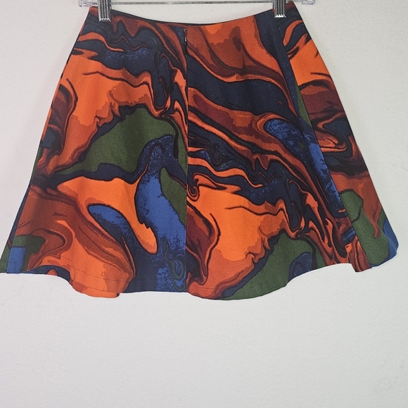 Kate Spade Let Loose! Abstract Print A-Line Mini Skirt 100% Cotton,Sz S - Picture 7 of 11